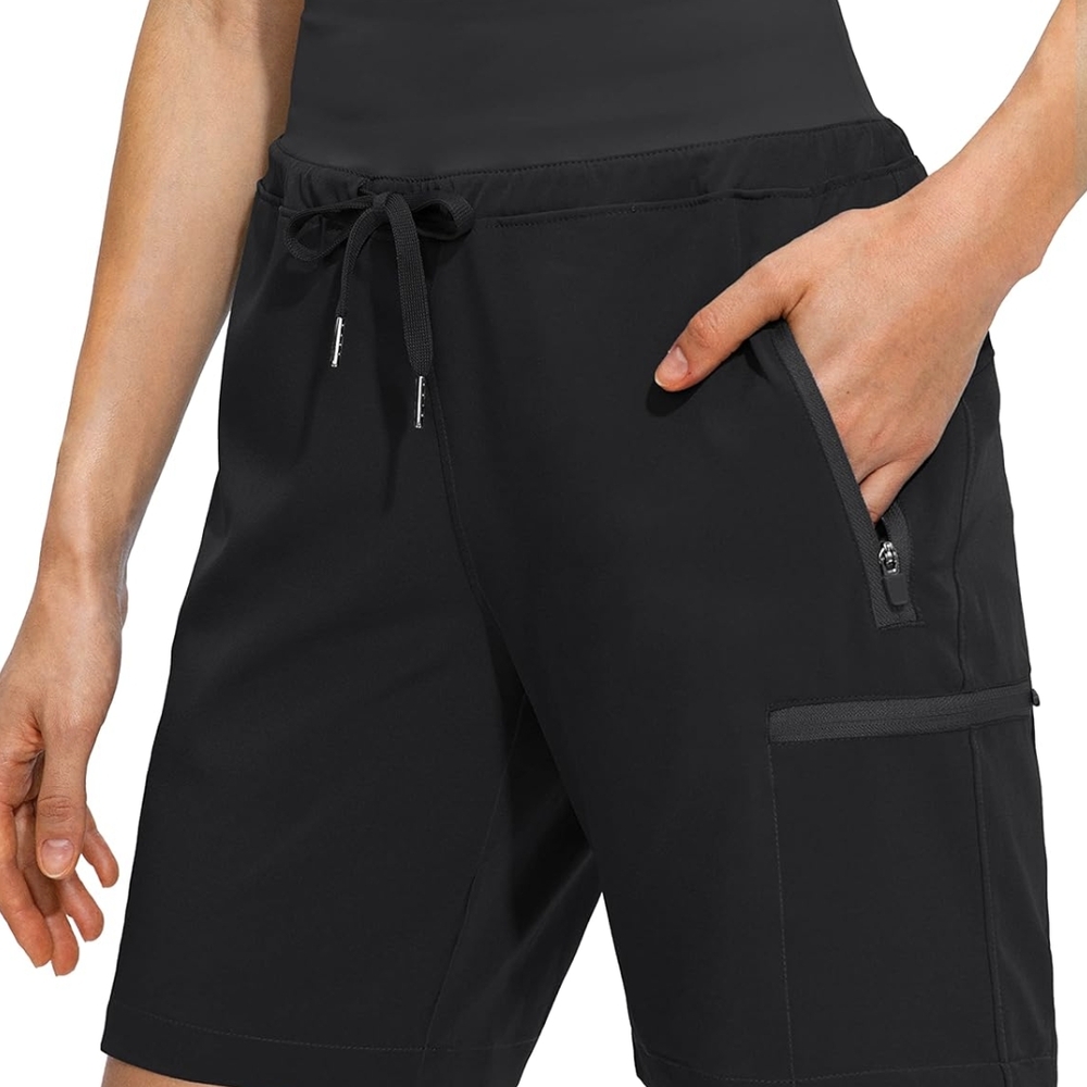 Women's Black Drawstring Shorts